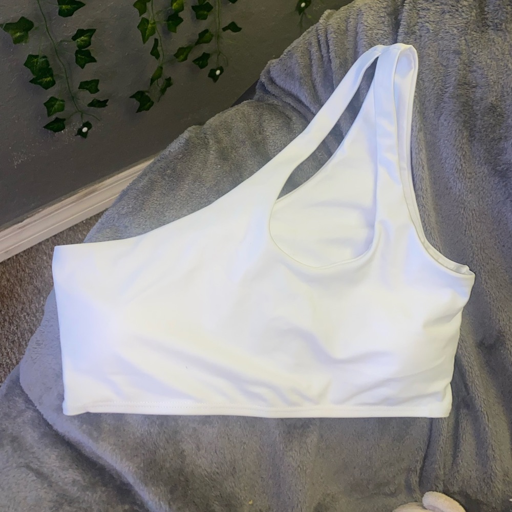 White bathing suit top